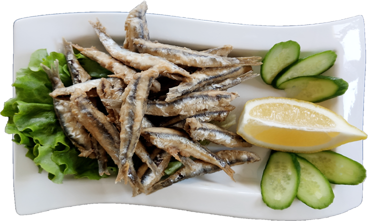 Fried anchovy small <br>fried fish Gavros