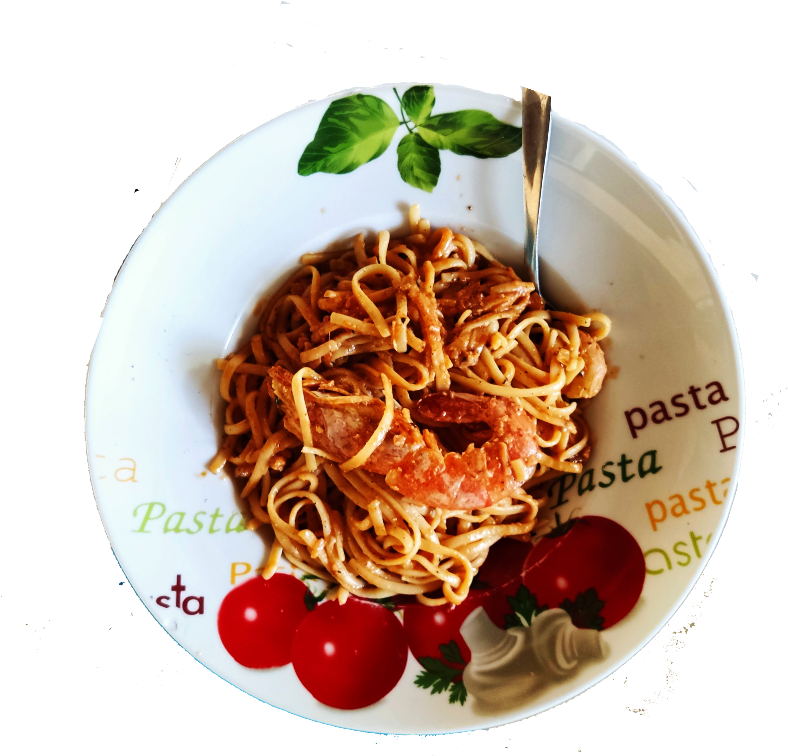 Spaghetti with srimps